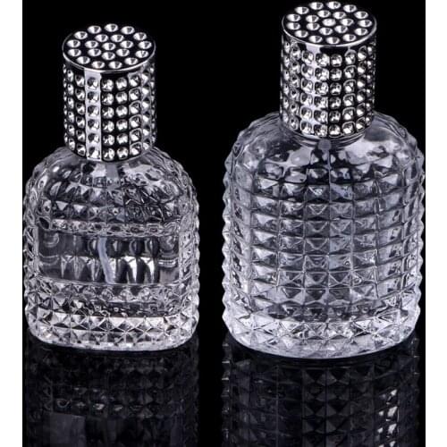New Style Pineapple Portable Glass Perfume Bottle With Spray Empty With Atomizer 667D