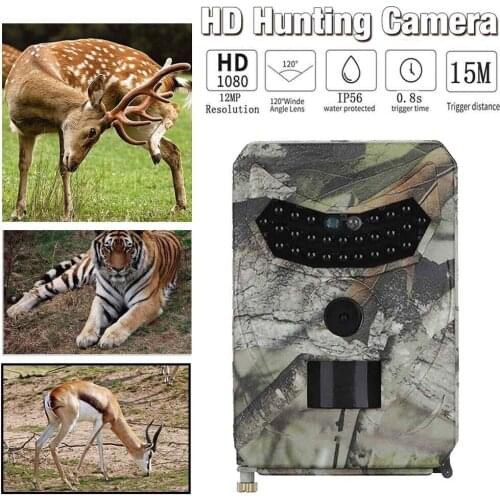 Hunting Camera HD 1080P Video 12MP Photos IP56 Waterproof Wildlife Reconnaissance Sensor Night Vision Tracking Thermal Imager