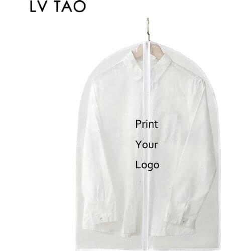 Custom Logo Hanging Garment Bags Clear Moth Proof Suit Cover Breathable Dustproof and Waterproof PEVA Garment Protector Covers