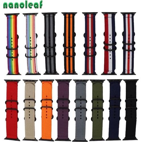 For Apple Watch Band Series 5 4 44mm 40mm Nylon Sport Loop Bracelet Strap For iwatch 6/SE/5/4/3 42mm 38mm Wristband Accessories