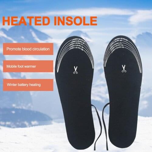 Heated Insoles Battery Powered Heating Shoes Insoles Unisex Electric Foot Warmer For Winter Fishing Skiing Snowboarding Camping