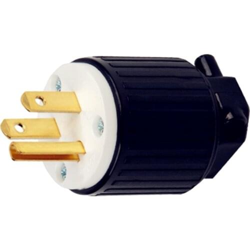 Heavy Duty USA Plug Rewireable NEMA 5/15P power converter America Power Supply 3pole anti-off plug Inline industry locked plug