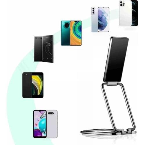 Universal Flexible Foldable Double Ring Mobile Phone Holder Square Folding Bracket Anti-slip Anti-drop Cell Phone Holder Stand