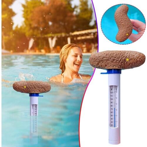 Funny Pool Thermometer Floating Poop Prank Pool And Hot Tub Thermometer Parent-child Outdoor Interactive Funny Toys