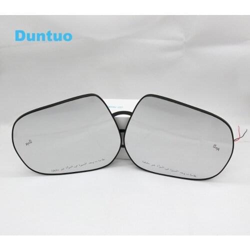 Mirror Glass Base-Heated Car Glare Proof Mirror LED BSD Emblem Angle Wide For Lexus LX570 12-18 Toyota Prado /Land Cruiser 10-19