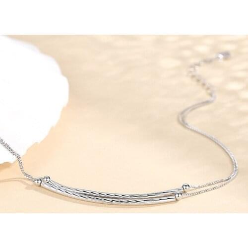 2021 New Trends Wave Ocean Beach Sea Anklet For Women S925 Sterling Silver Adjustable Foot Bracelet Double Box Chain Fashion