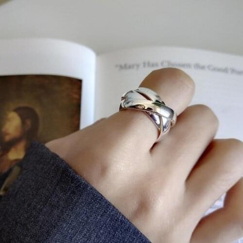 Fashion Anillos Mujer Engagement Silver Ring Fine Fashion 925 Sterling Jewelry Three Circles Rings For Women Gift