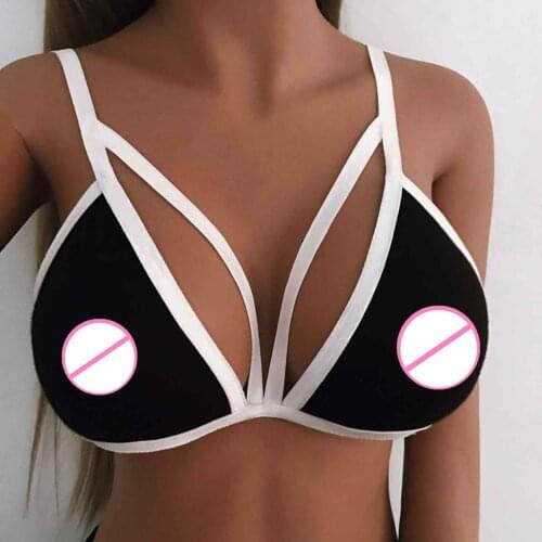 Womens Sexy Lingerie Fashion Bandage Solid Color Spaghetti Bra Sling Backless Comfortable Underwear нижнее белье для женщин