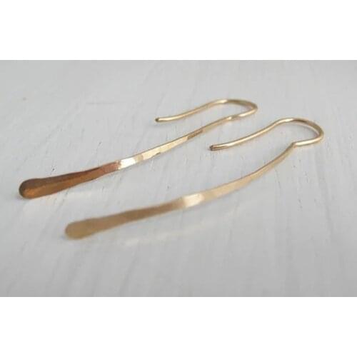 Gold Bar Earrings Handmade Jewelry Gold Filled /925 Silver Vintage Brincos Minimalist Jewelry Oorbellen Earrings For Women