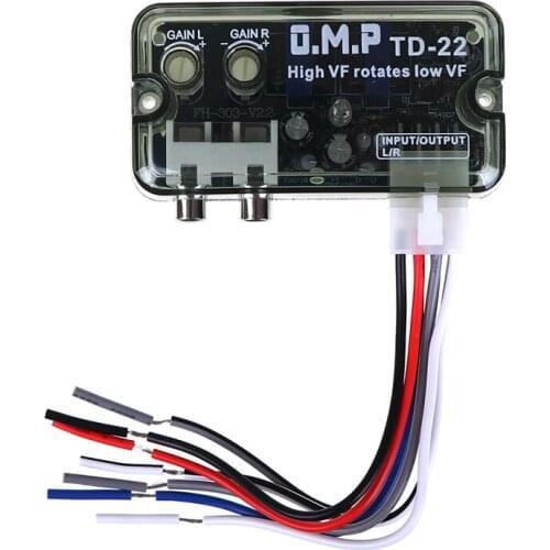 1Pc Auto Car Audio Converter 12V RCA Stereo High To Low Adjustable Converter Adapter