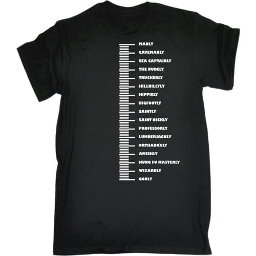 2019 New Summer Casual Men T-shirt Beard Level T-SHIRT tee beards shirts funny birthday gift 123t present for him