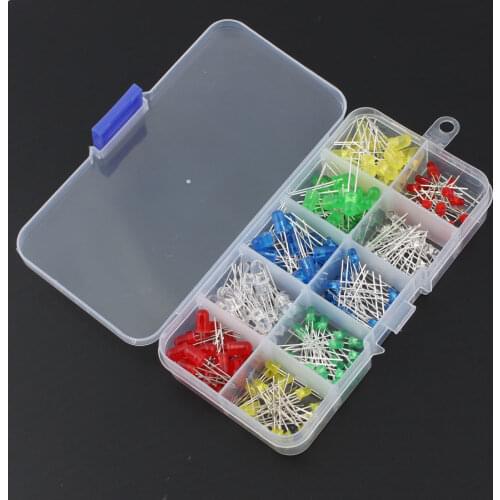 3mm 5mm LED Diode Assortment Kit LED light-emitting Diodes Universal Red Green Blue Yellow White DIY LEDs Diode Set 200pcs/box