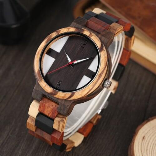 Handmade Quartz Wood Watch Unique Display Dial Ultralight Watch Genuine Leather Band Watch for Male reloj masculino