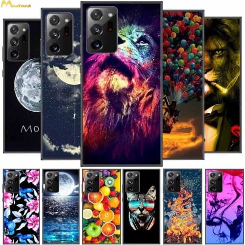 For Samsung Note 20 Ultra Case Note20 Butterfly Silicone Soft Phone Cases for Samsung Galaxy Quantum2 / A82 Back Cover Black TPU