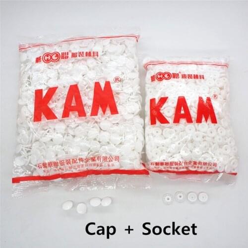 Chenkai 1000 sets T5 Size 20 Kam Round Glossy Plastic Resin Buttons fasteners Press Stud Baby Children Snaps part (Cap + Socket)