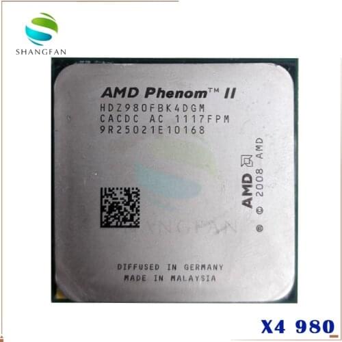 AMD Phenom II X4 980 3.7 GHz Quad-Core CPU Processor HDZ980FBK4DGM Socket AM3
