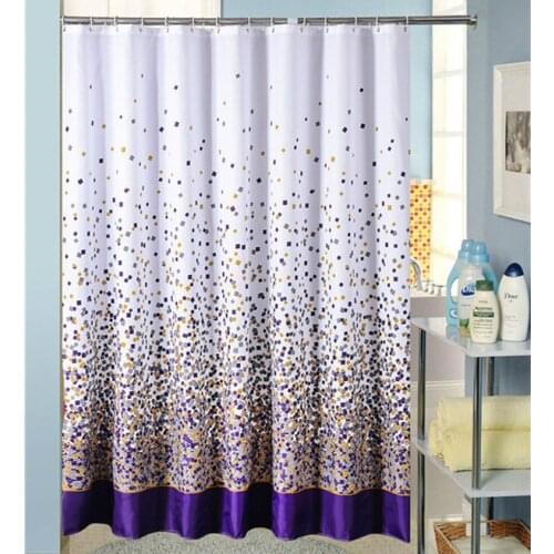 Colored Bathroom Shower Curtains with Grommets Grommet Top Cube Waterproof Polyester Fabric Shower Curtain for Farmhouse Jinya