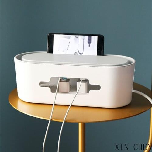 Creative Desktop Storage Box Household Supplies Power Cord Socket Wire Organizer Office Computer Power Cord Storage Box