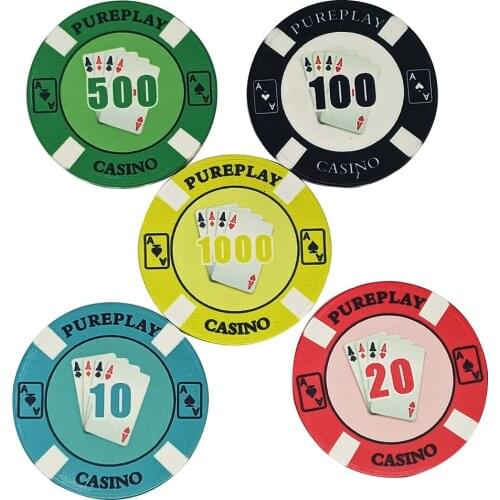 Any Design Can Do Hot Sale premium Rounders Customized 10g Ceramic Poker Chips 39mm Factory
