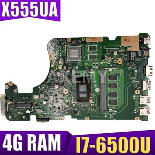 XinKaidi X555UA Laptop motherboard for ASUS X555UJ X555UF F555U X555UB X555UQ X555U 100% Test original mainboard 4G RAM I7-6500U