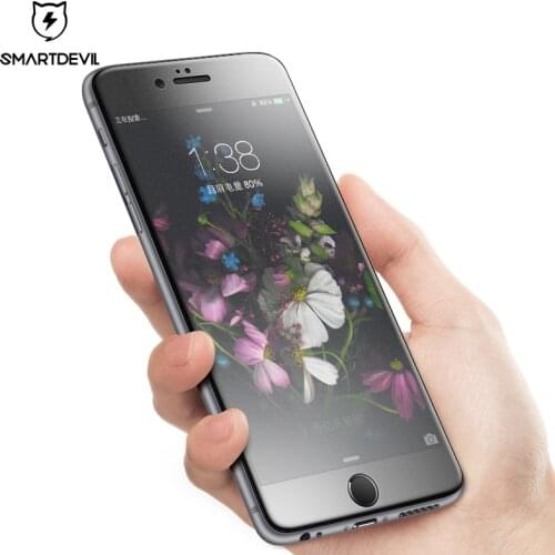 SmartDevil Matte Screen Protector Tempered Glass for apple iphone 7 8 Plus Full Coverage Phone Protective Film 3D 9H Front Cover