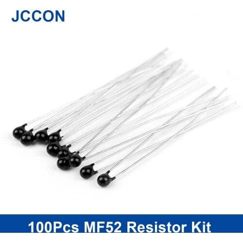100Pcs/lot MF52 NTC Thermistor Thermal Resistor Kit NTC-MF52AT 1K 2K 3K 4.7K 5K 10K 20K 47K 50K 100K 5% 3950B 1/2/3/4.7/K Ohm R