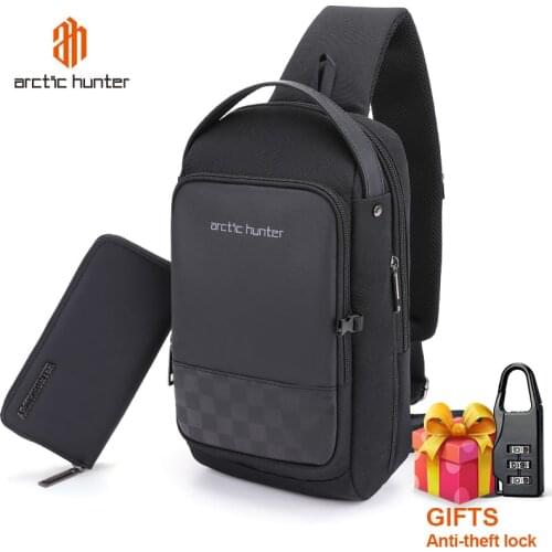 Anti-theft Chest Bag USB Messenger Crossbody Bags for Men Shoulder Sling Bag Waterproof Short Trip mobile phone bag