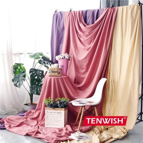 TENWISH Solid Colored Muslin Background Seamless Backdrop Cloth for Photo Studio Instagram Still Life Shooting Tiktok Live