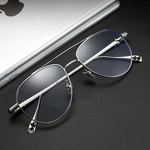 Unisex Metal Pilot Anti Blue Ray Blocked Computer Glasses Frame Men Myopia Optical Prescription Eyeglass Frames A2353