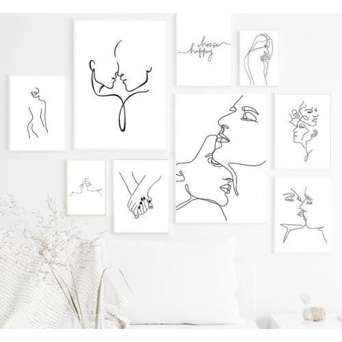 Modern Art Home Decor Abstract Hand Drawing Figure Picture Wall Art Canvas Painting Nordic Decor Poster And Print For Dormitory