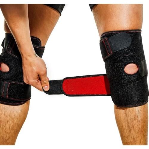 Sports Knee Protector Pad Adjustable Steel Plate Knee Guard Breathable Support Rehabilitation Training Protection Leg