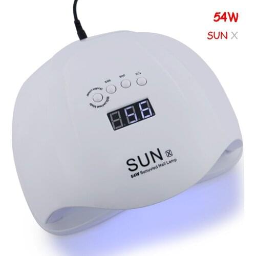 SUNX 54W Nail Dryer For All Gels Polish UV LED Lamp LCD Display 36 LEDs Dryer Lamp with Infrared Sensing Manicure Tools