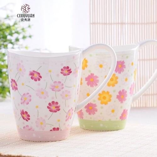 400ML, fine bone china tazas cafe tumbler, present creative gift, funny original mugs, nespresso thermo mug, taza chip cup