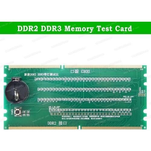 Two in One Desktop Motherboard Test Card DDR2 / DDR3 With Light Tester for Intel/AMD Motherboards