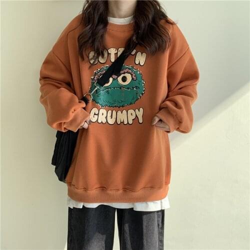 Oversized Sweatshirt spring Streetwear Printing Hoodies Pullovers Harajuku Winter Hoodie Women Loose Korean Style clothes para