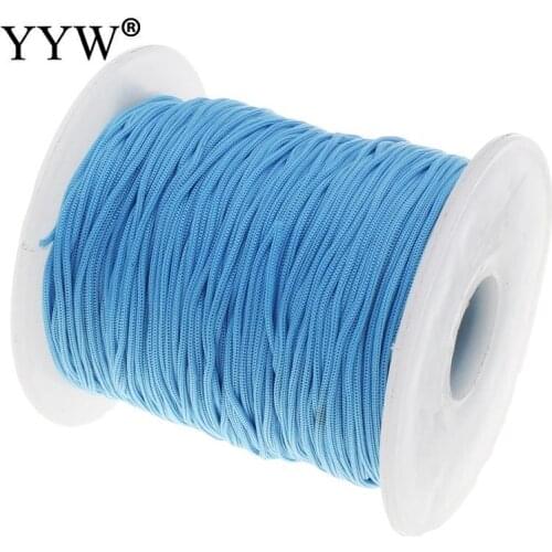 YYW 16 Color 100Yards 1mm Nylon Cord Thread Chinese Knot Macrame Cord Bracelet Braided String DIY Tassels Beading String Thread