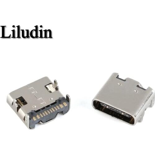 10PCS SMT USB 3.1 Type-C 16Pin Female Connector For Mobile Phone Charging port Charging Socket Tow feet plug