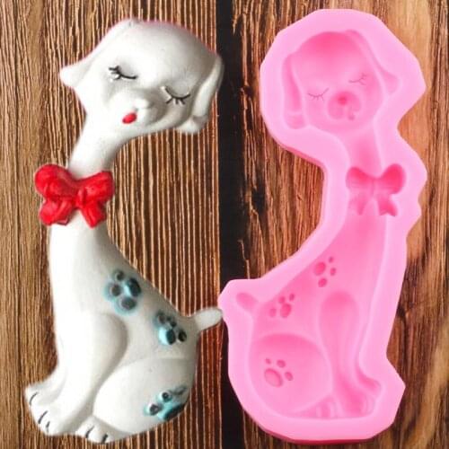3D Dog Silicone Fondant Molds Soap Resin Clay Mold Cake Decorating Tools DIY Cupcake Baking Candy Clay Chocolate Gumpaste Moulds