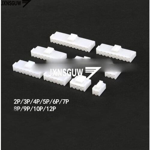 50PCS Vh Rubber Shell Plug Spacing 3.96 Plugin 2P/3P/4P/5P/6P/7P/8P/9P/10P/12P