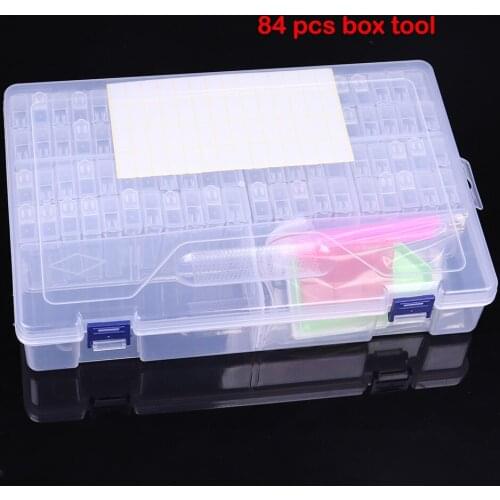 84 Lattices Dismountable Diamond Embroidery Accessories Diamond Painting Boxes Cross Stitch Cases Storage Organizer Home Storage