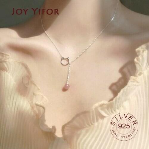 925 Sterling Silver Zircon Necklace Shining animal cat diamond Choker Necklace For Party Female Elegant Fashion Jewelry 2020