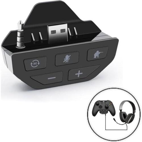 For Xbox One Stereo Headset Adapter Controller Audio Headphone Converter Wireless Gamepad Games Accessories Mic For Microsoft