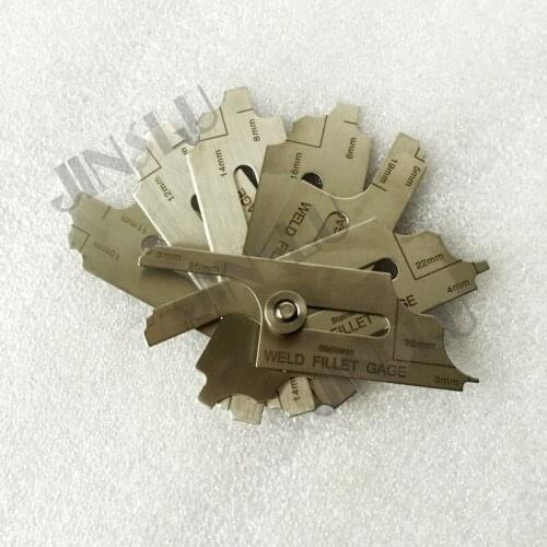 Free Shipping Measure Tools Welding Gauge 7P Fillet MG-11 Weld Set Gage Gauge Welding Inspection