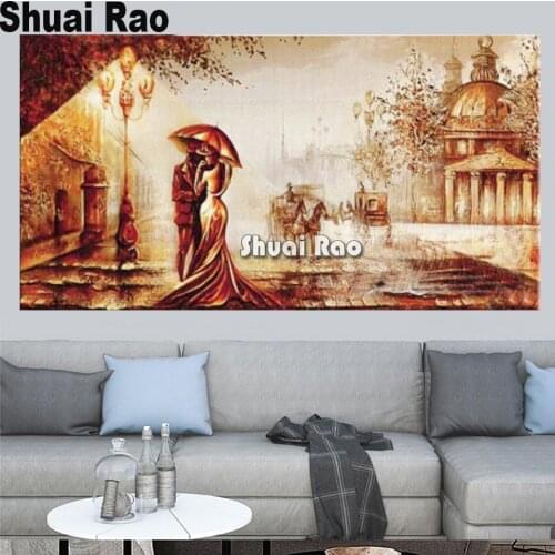 Diamonds painting Abstract European Couples romantic love 100% square round drill DIY diamond art 5d mosaic full embroidery sale