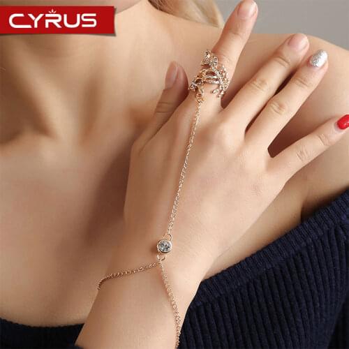 Hollow Leaf Bracelet Set Hand Back Chain Jewelry Boho Bangle Gold Silver Color Bracelets Femme Party Jewelry Accessories