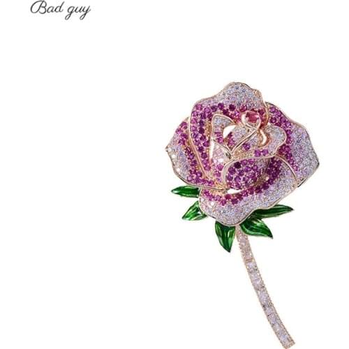 AAA Zicon Brooch Pin for Womens Vitage Style Flower Shape Pins Clothes Scarf Buckle Garment Accessories Fine Jewelry Gifts