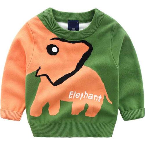 Childrens sweaters, boys' pullover sweaters, baby cartoon childrens clothing, autumn and winter thickening