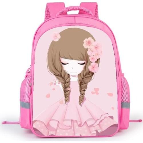 Kids Schoolbag Cartoon Cute Girls Print Primary School/Kindergarten Mochila Light Wear-resistant Orthopedic Girl Backpack 2 Size