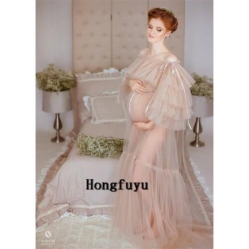 V-neck Photography Dress Champagne Ruffles Wedding Dress Long 2021 Bridal Gowns Plus Size Custom Colors robe de mariage