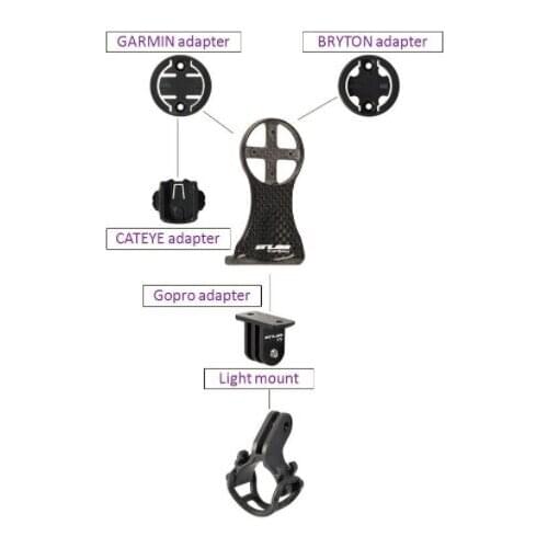 .GUB 693 Carbon Fibre Cycle Computer handle bar holder Bike Hold Table Bracket MTB Road Bicycle stem lamp Mount 15.5g black